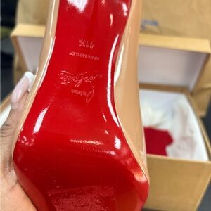 Christian Louboutin Nude and Red Heels